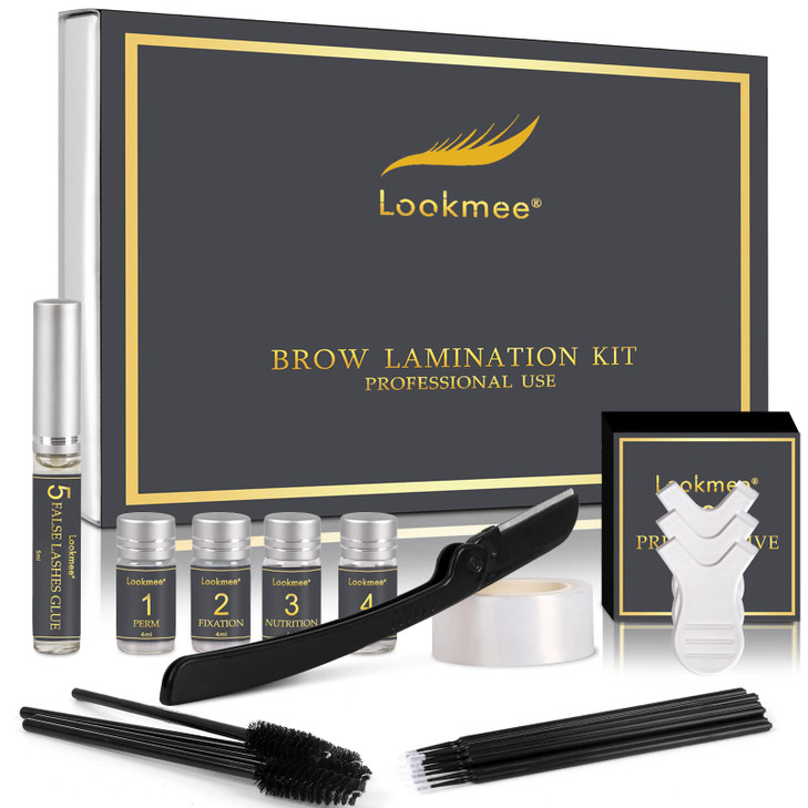 Lookmee 5in1 Lash Lift Eyebrow Lamination Kit Professional DIY Eyelash Curler Perm Kit Eyelash Lift Kit AtHome Long Last