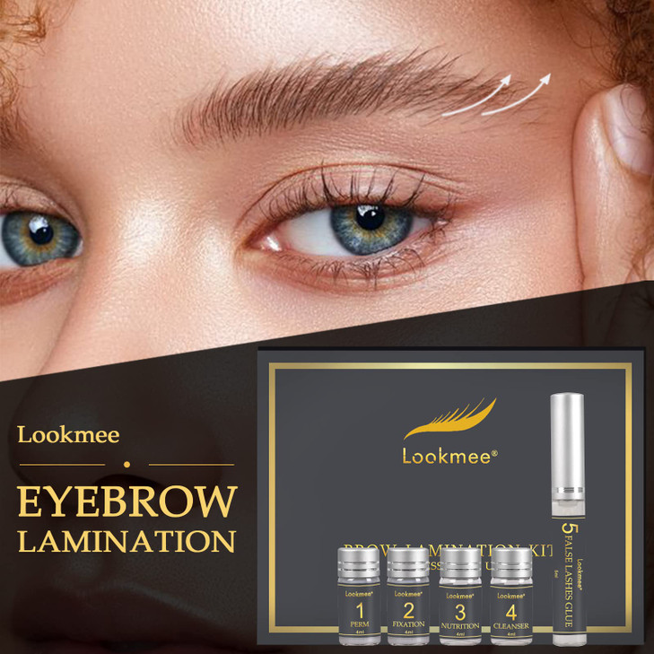 Lookmee 5in1 Lash Lift Eyebrow Lamination Kit Professional DIY Eyelash Curler Perm Kit Eyelash Lift Kit AtHome Long Last