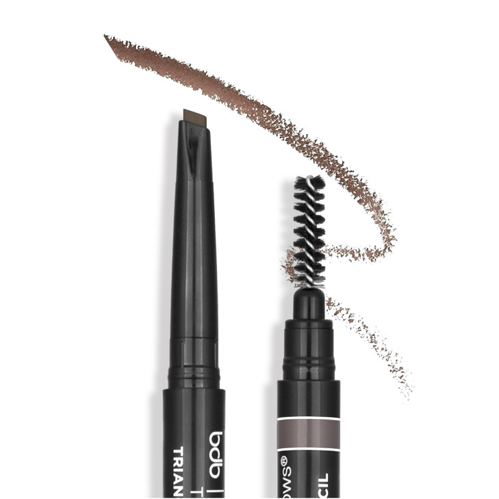 Billion Dollar Brows Universal Eyebrow Pencil DualEnded with Triple Threat Triangular Tip Spoolie Waterproof Natural Fin