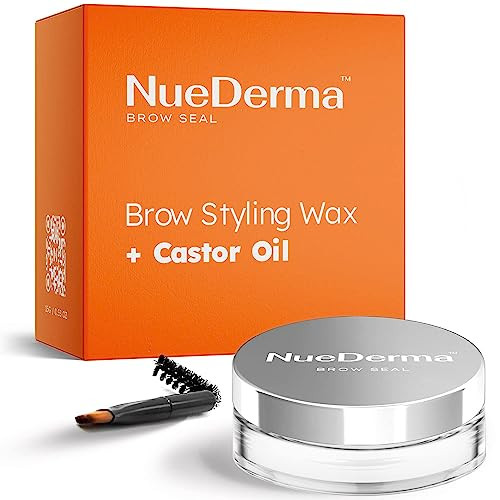 NueDerma Brow Seal with Castor Oil Clear Eyebrow Gel Waterproof Eyebrow Makeup Styling Wax for Feathered Fluffy Brows 1