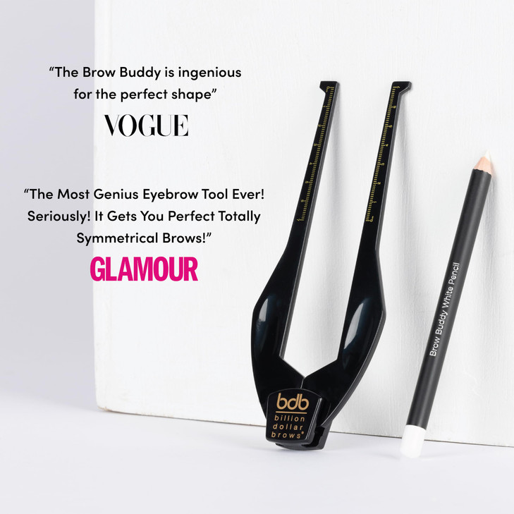 Billion Dollar Brows 2Piece Brow Buddy Contour Stencil Microblading Kit Achieve Symmetrical Perfectly Shaped Brows Ideal