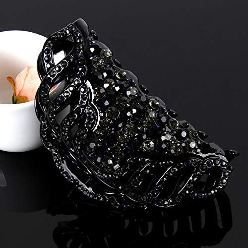 Fodattm Women Fashion Large Fancy Rhinestones Hair Claw Clips Hair Clamp Hairpins Lady Crystal Jaw Clip Updo Grip Bath Accessories for Thick Hair (Co online at globaldelivered