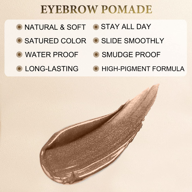 LAVONE Eyebrow Stamp Stencil Kit Brow Stamp Trio Kit with Waterproof Eyebrow Pencil Pomade 20 Eyebrow Stencils Dualended