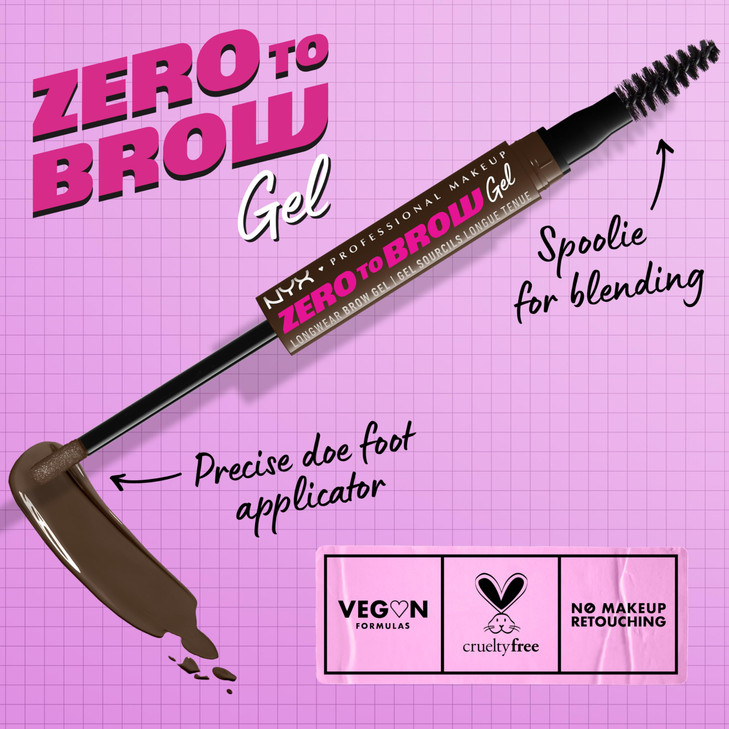 NYX PROFESSIONAL MAKEUP Zero to Brow Longwear Eyebrow Gel Espresso