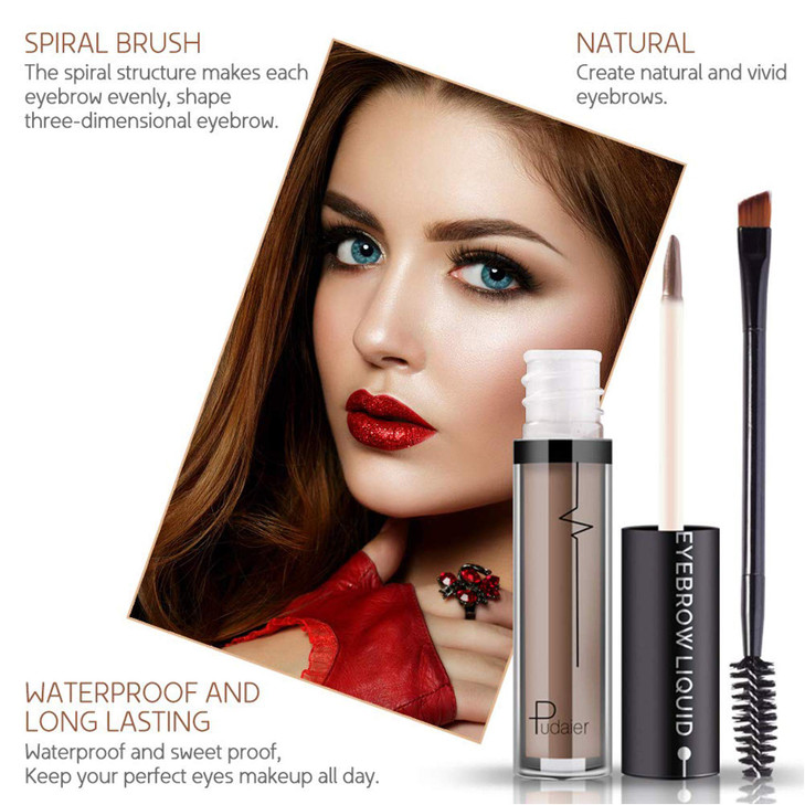YOLETO Waterproof Eyebrow Gel Ash Brown Tinted Mascara Makeup for NaturalLooking Brows LongLasting SmudgeProof Formula w