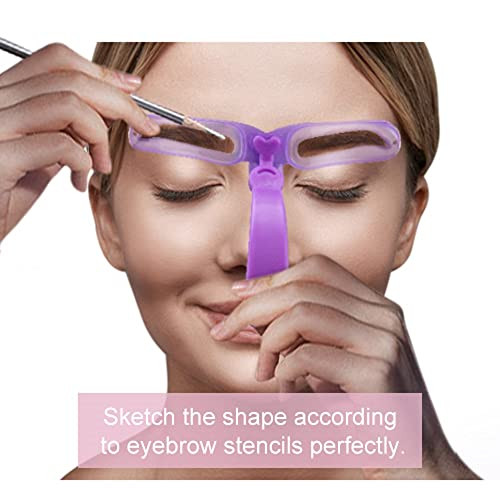 Amariver Eyebrow Stencils Eyebrow Template Eyebrow Shaping Kit8 Styles Reusable Eyebrow Stencil with Handle and Strap Wa