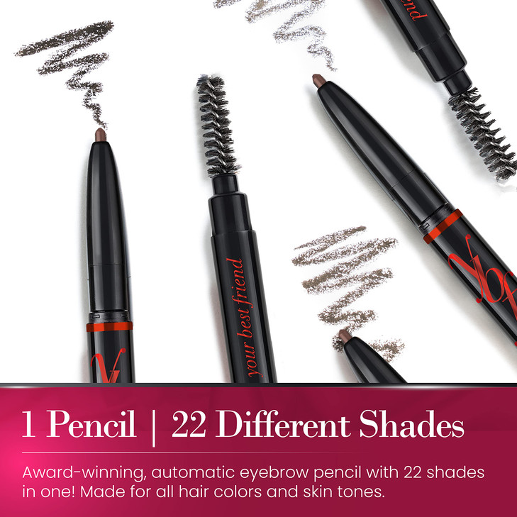 ybf Beauty Eyebrow Pencil Universal Automatic Brow Pencil With Spoolie Brush Perfect Eyebrow Makeup Shaper and Filler Fo