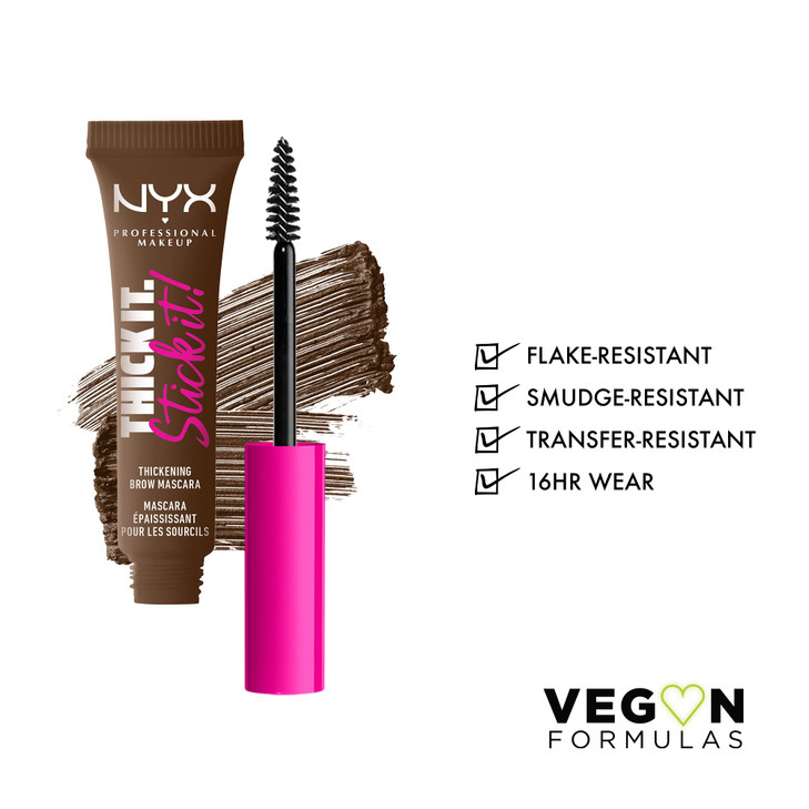 NYX PROFESSIONAL MAKEUP Thick It Stick It Thickening Brow Mascara Eyebrow Gel Brunette