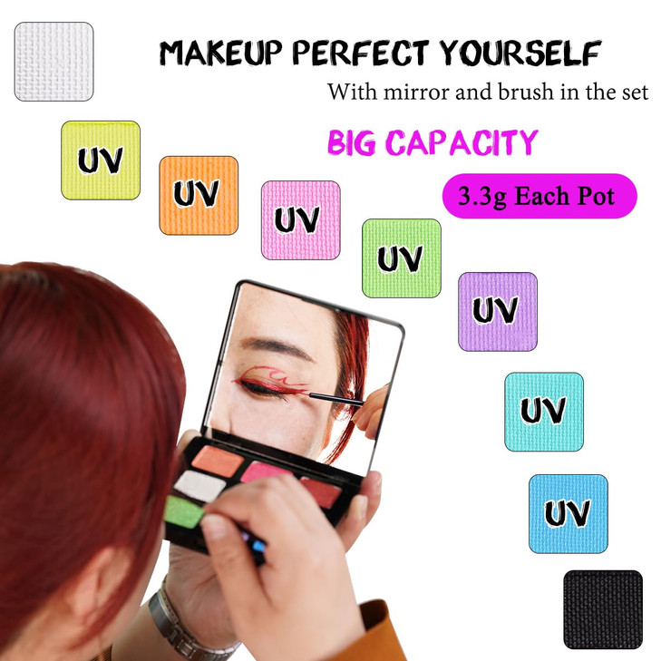 Bowitzki Water Activated Split Cake Eyeliner Retro Hydra Liner Makeup Brown and Mid Brown Color Face Body Paint8g