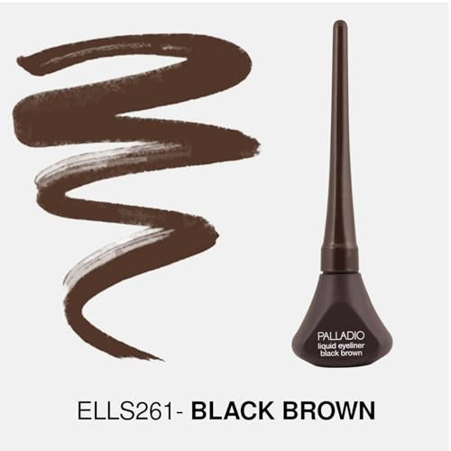 Palladio Liquid Eyeliner Highly Pigmented and Waterproof Eyeliner For Intense Eye Definition Smearproof Eyeliner Liquid