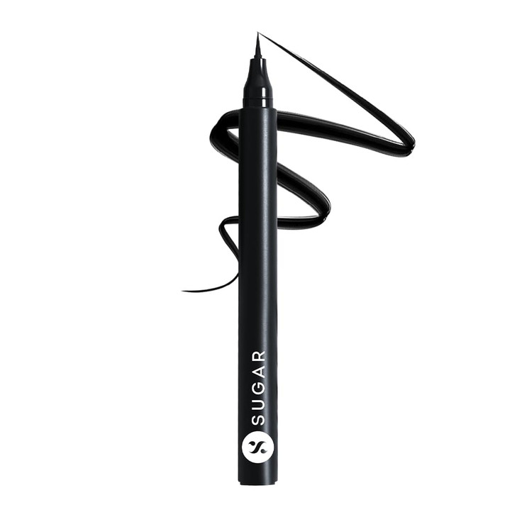 Sugar Cosmetics Wingman Waterproof Microliner01 Ill Be Black Blackmicro precision tip jetblack formula Smudgeproof