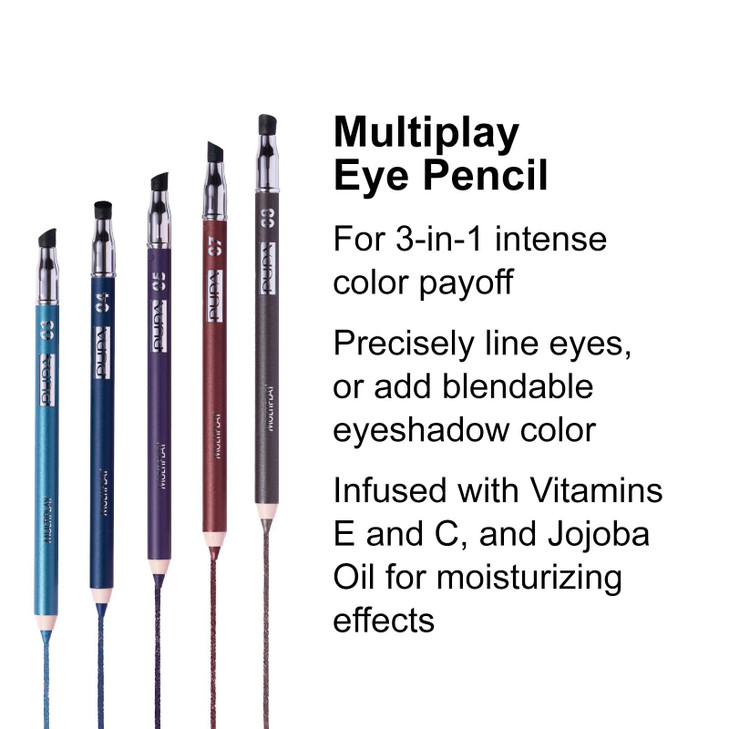 PUPA Milano Multiplay Eye Pencil Creamy Blendable Eyeliner With Smudge Tip Long Wearing Glamorous Intensity Smooth And L