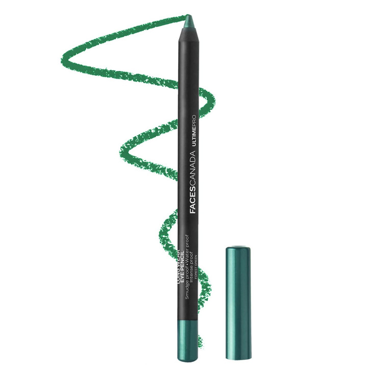 FACESCANADA Longwear Eye Pencil 5 Bright Color Shades Smudge Proof Waterproof Intense Color One Stroke Smooth Color Made