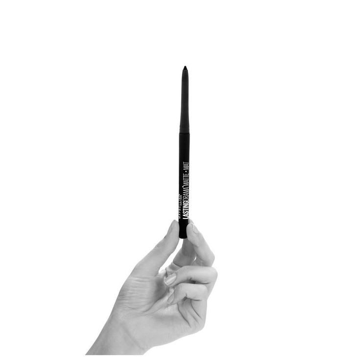 Maybelline Eyestudio Lasting Drama Waterproof Matte Gel Pencil Black Eyeliner Makeup Jet Black 2 Count