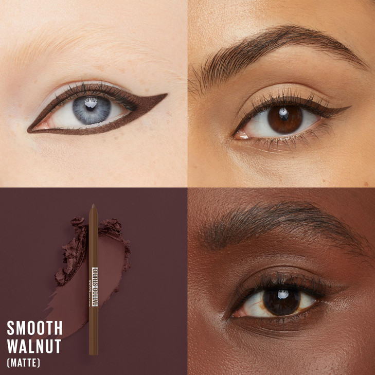 Maybelline TattooStudio LongLasting Sharpenable Eyeliner Pencil Glide on Smooth Gel Pigments with 36 Hour Wear Waterproo