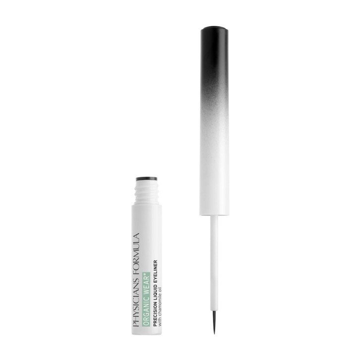 Physicians Formula Organic Wear All Natural Liquid Percision Eyeliner Black Vegan Smudge Resistant Dermatologist Approve