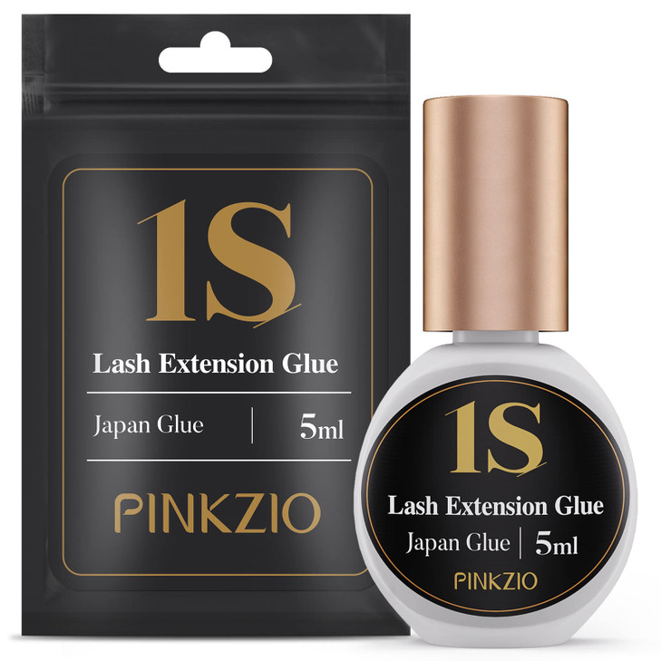 PINKZIO Extra Strong Eyelash Extension Glue - 1 Sec Drying Time/7 Weeks Retention/Professional Use Only Clear Adhesive for Semi-Permanent Extensions online at globaldelivered