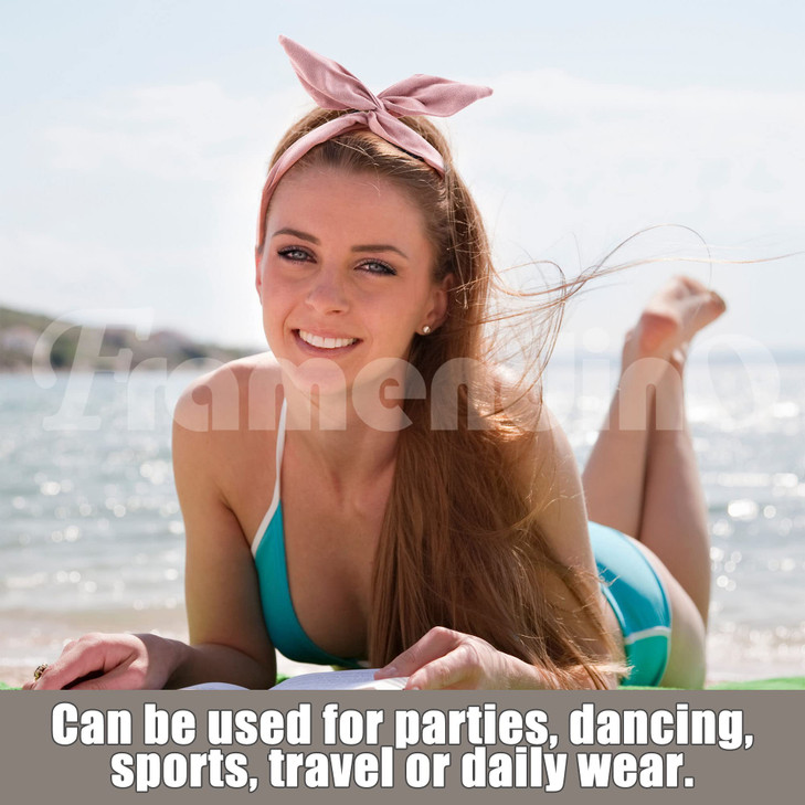 Framendino, 9 Pack Solid Colors Wire Headbands Rabbit Ear Bow Headband Twist Wired Hairbands Bowknot Head Wrap Hair Accessories for Women Girls online at globaldelivered