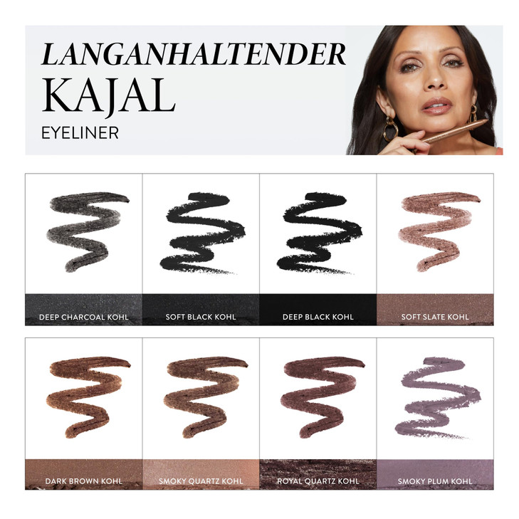 LAURA GELLER NEW YORK Kajal Longwear Kohl Eyeliner Pencil with Caffeine Smooth Blendable Makeup Smokey Quartz