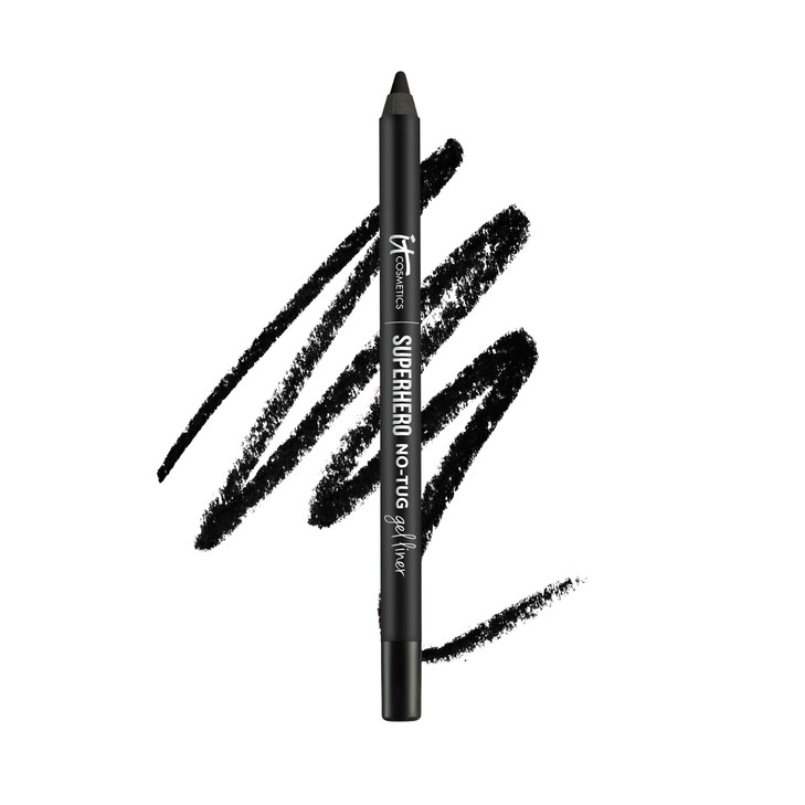 IT Cosmetics Superhero NoTug Gel Eyeliner Super Black Intense UltraBlack Waterproof Blendable Formula Sharpenable Pencil