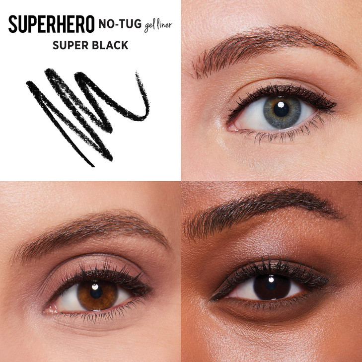 IT Cosmetics Superhero NoTug Gel Eyeliner Super Black Intense UltraBlack Waterproof Blendable Formula Sharpenable Pencil