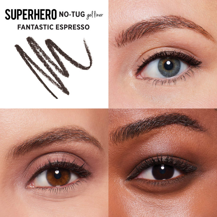 IT Cosmetics Superhero NoTug Gel Eyeliner Fantastic Espresso Rich Dark Brown Waterproof Blendable Formula Sharpenable Pe