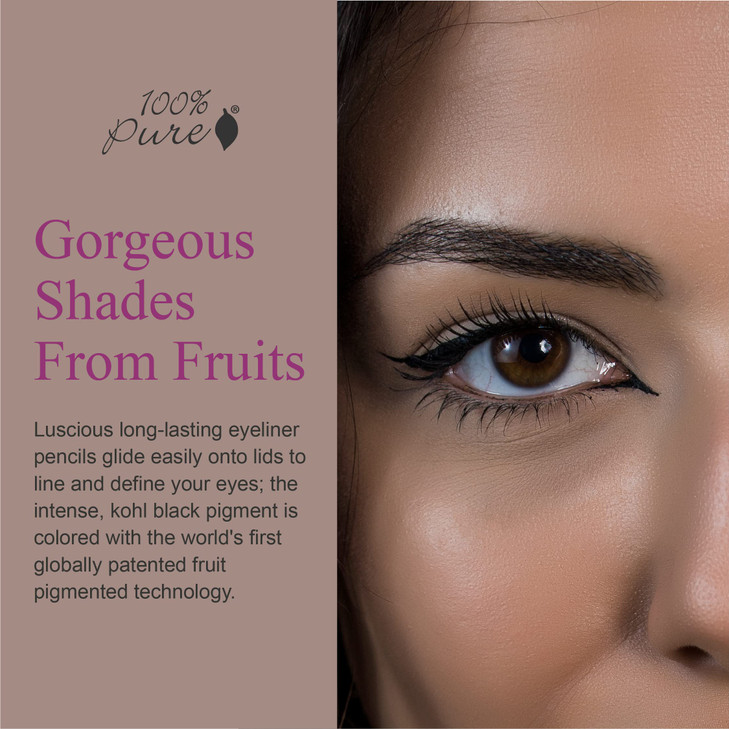 100 PURE Creamy Long Last Eye Liner Pencil LongLasting Natural Easy to Apply AntioxidantRich Vegan Eye Makeup for All Sk