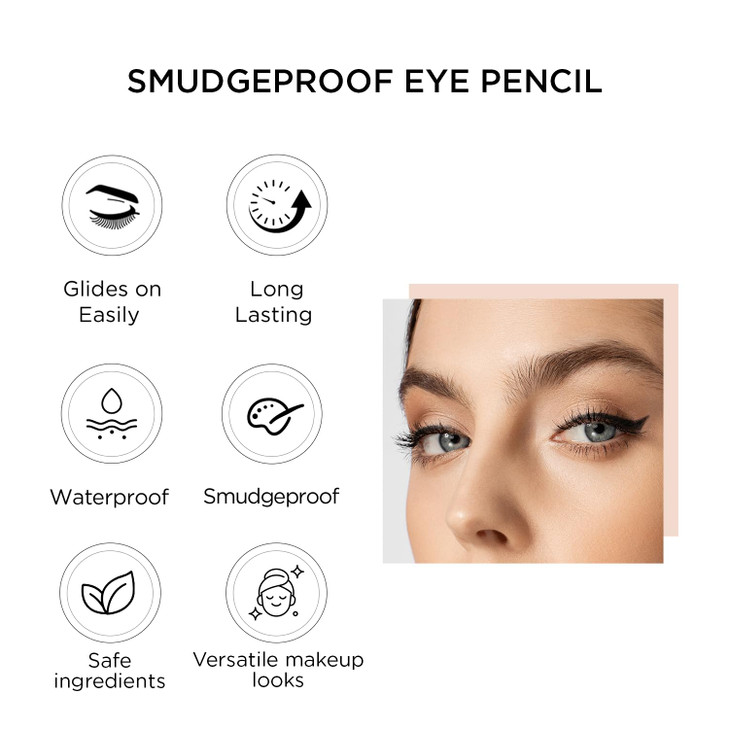 Lord Berry SMUDGEPROOF Eye Liner Soft Creamy VEGAN Formula Long Lasting Morning To Night Waterproof Eyeliner Pencil Easy