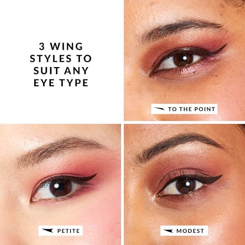 The Quick Flick Winged Eyeliner Stamp Waterproof Smudge Proof Vegan Cat Eye 4mm Thick Wing 10mm To The Point FeltTip Hyp