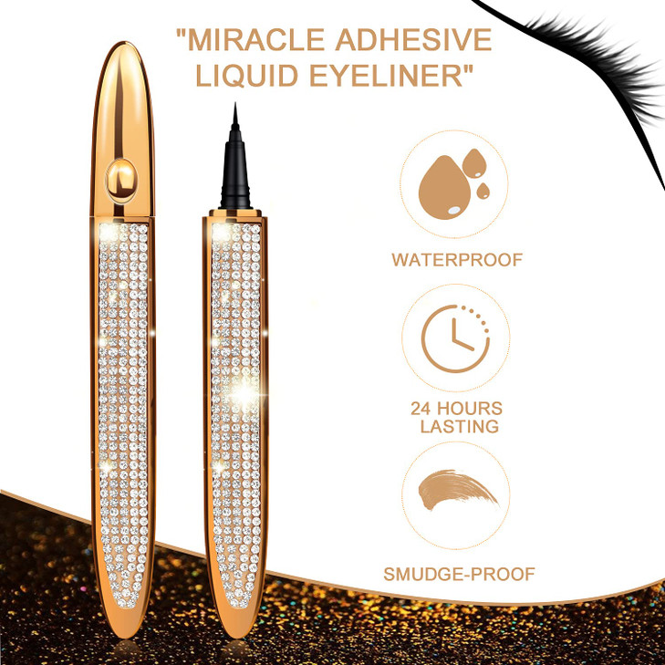 ICORIC Liquid Eyeliner Pen Waterproof Magic Selfadhesive LongLasting Eyelash Glue Pen Magnetic Eyeliner No Blooming Quic
