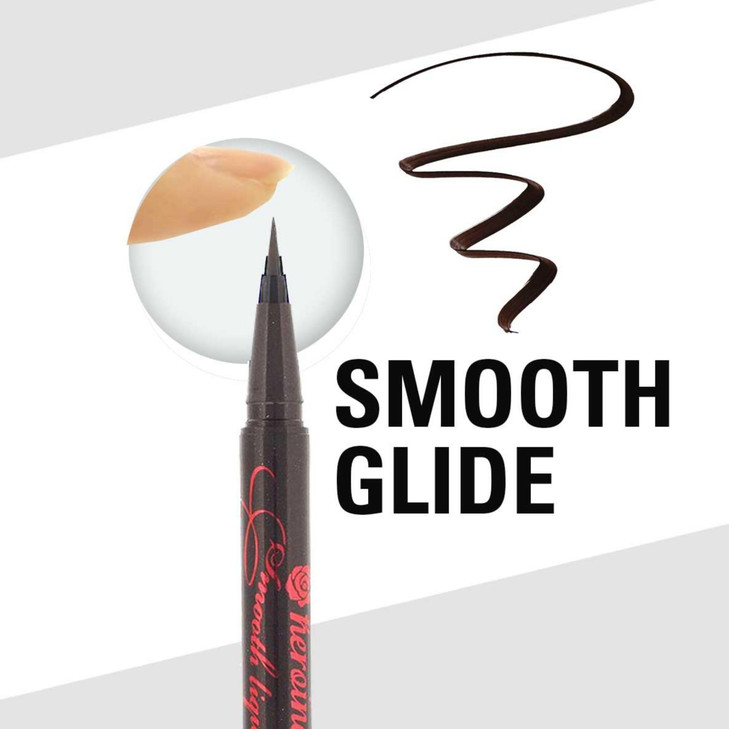 Heroine Make by KISSME Liquid Eyeliner Pen with UltraFine 01mm Tip Waterproof Eyeliner for Sensitive Skin Cat Eye Liner