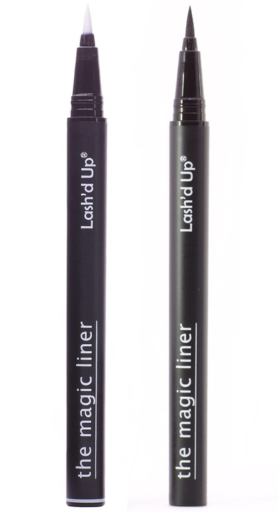 Lashd Up Glue Liner Pen Extra Strong Clear Black Magic SelfAdhesive Eyeliner Fullsize 0032 Oz 2 PCS Clear Black Extra St