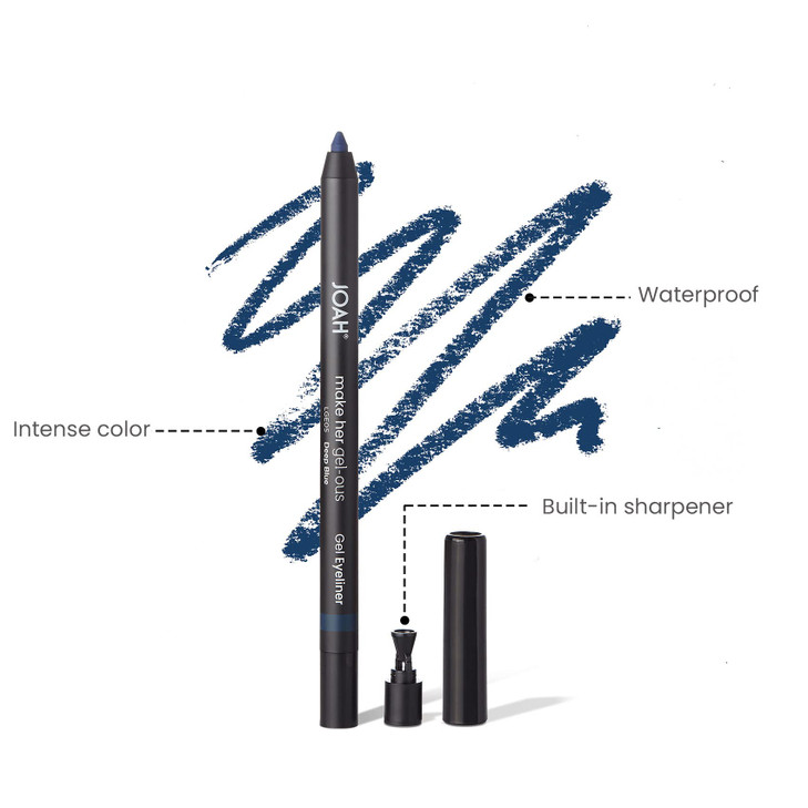 JOAH Make Her Gelous Gel Eyeliner with SelfSharpening Pencil Waterproof LongLasting Intense Color Definition Finish Crea