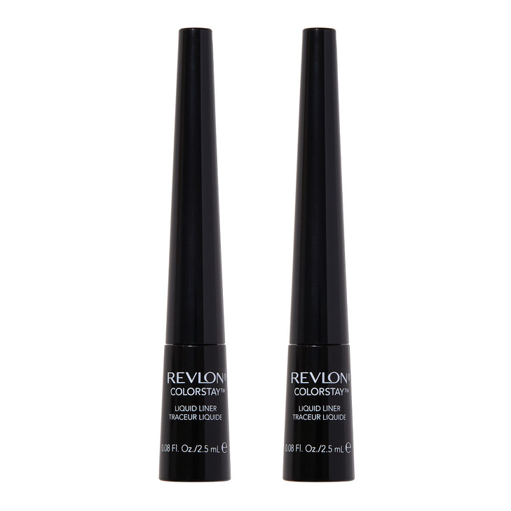 Revlon Liquid Eyeliner ColorStay Eye Makeup Smudgeproof Longwearing with UltraFine Tip 251 Blackest Black Pack of 2