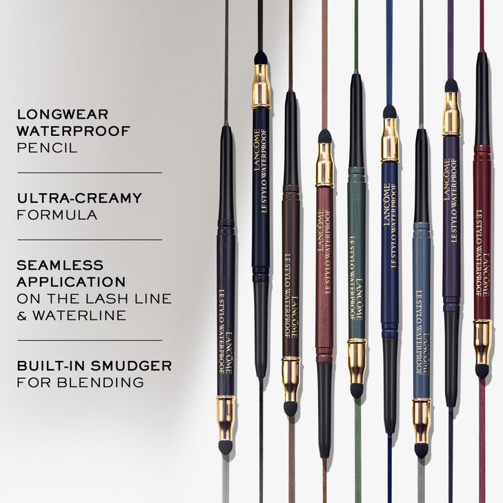 Lancme Le Stylo Waterproof Eyeliner Pencil Creamy Highly Pigmented Seamless Blending Smudging 01 Noir Onyx