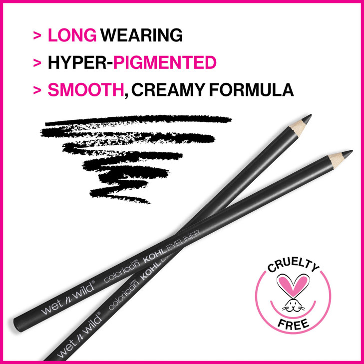 wet n wild Color Icon Kohl Eyeliner Pencil Rich HyperPigmented Color Smooth Creamy Application LongWearing Matte Finish