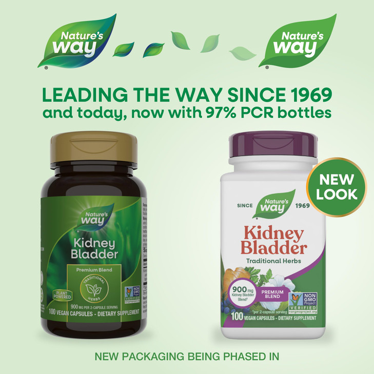 Nature's Way Kidney Bladder Premium Blend, Traditional Herbs Supplement, 900 mg per 2-Capsule Serving, Non-GMO Project Verified, Vegan, 100 Capsules online at globaldelivered