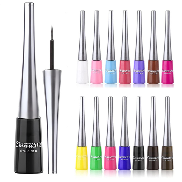 CHARMCODE 14 Colored Eyeliners Liquid Color Eyeliner Highly Pigmented White Eyeliner Liquid Liner Coloful Set Vivid Matt