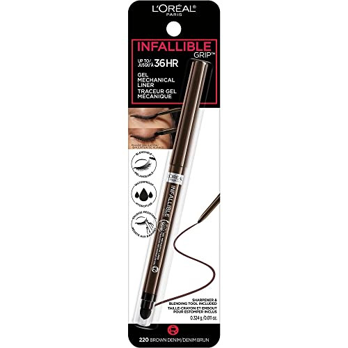 LOreal Paris Infallible Grip Mechanical Gel Eyeliner Pencil SmudgeResistant Waterproof Eye Makeup with Up to 36HR Wear B