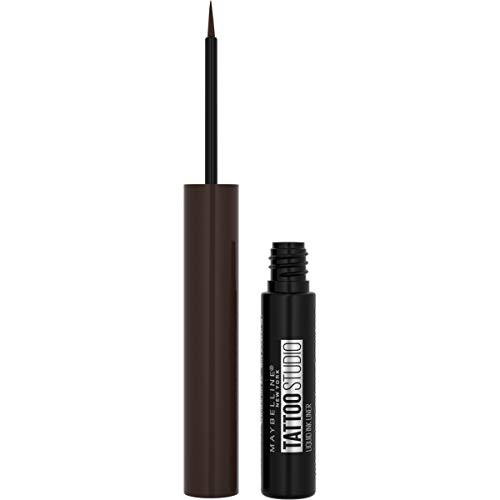 Maybelline TattooStudio Liquid Ink Longwear Liquid Eyeliner Makeup Dark Henna Brown 1 Count