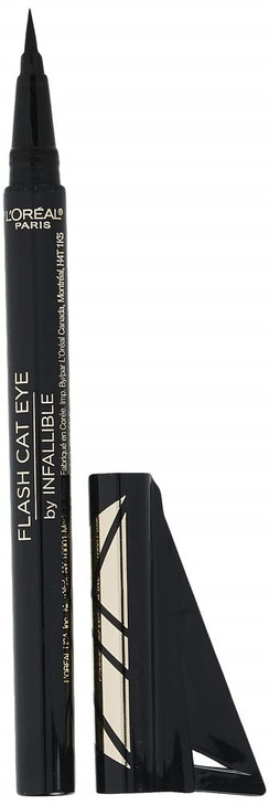 LOreal Paris Makeup Infallible Flash Cat Eye Waterproof Liquid Eyeliner Black 044 oz