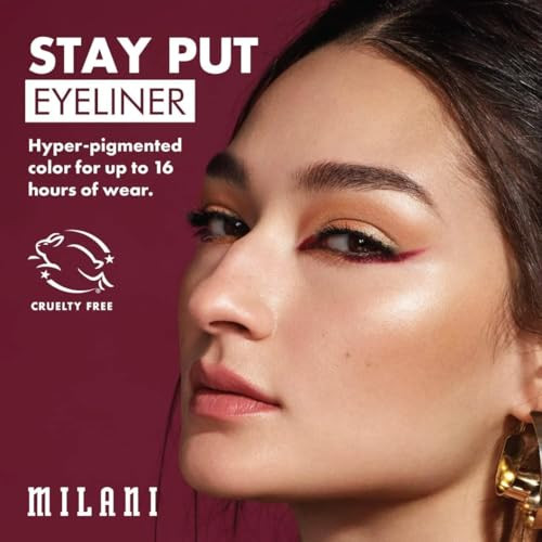 Milani Stay Put Eyeliner SemiSweet 001 Ounce CrueltyFree SelfSharpening Eye Pencil with BuiltIn Smudger Line Define Eyes