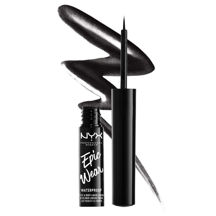 NYX PROFESSIONAL MAKEUP Epic Wear Metallic Liquid Liner LongLasting Waterproof Eyeliner Black Metal