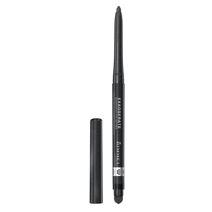 Rimmel London Exaggerate Waterproof Eye Definer Eyeliner Highly Pigmented LongWearing BuiltIn Smudger 263 Starlit Black