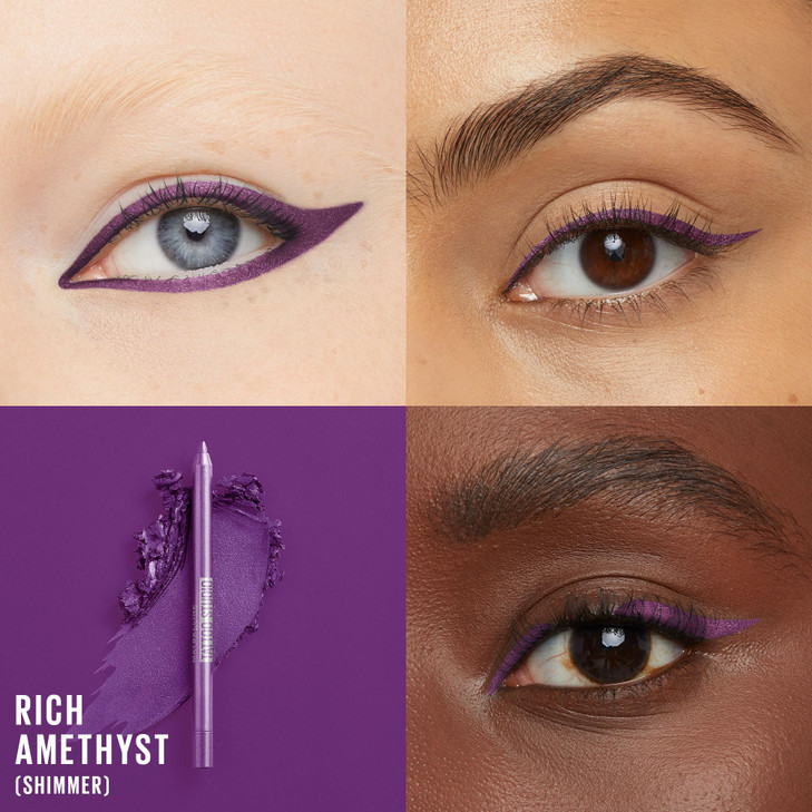 Maybelline TattooStudio LongLasting Sharpenable Eyeliner Pencil Glide on Smooth Gel Pigments with 36 Hour Wear Waterproo