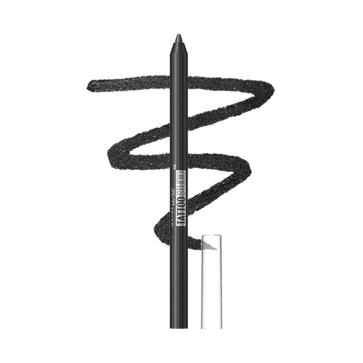 MAYBELLINE New York Tattoo Studio LongLasting Sharpenable Eyeliner Pencil Glide on Smooth Gel Pigments with 36 Hour Wear