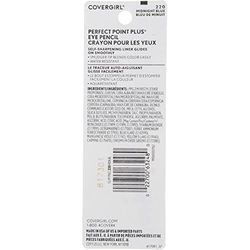 Covergirl Perfect Point Plus Self Sharpening Eye Pencil Midnight Blue 220 008 Ounce