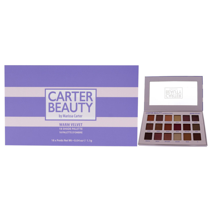 Carter Beauty 18 Shade Palette Warm Velvet Palette For Women The Ultimate Glam Eyeshadow Collection For Versatile Eye Lo