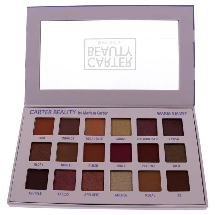 Carter Beauty 18 Shade Palette Warm Velvet Palette For Women The Ultimate Glam Eyeshadow Collection For Versatile Eye Lo