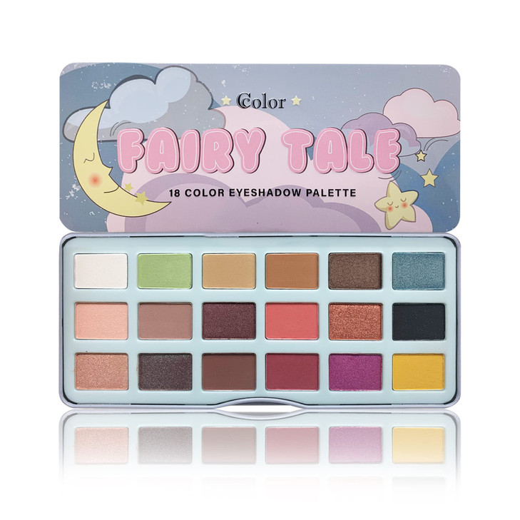 Ccolor Cosmetics Fairy Tale Eye Shadow Palette Makeup 18 UltraBlendable Vibrant Matte Shimmer Eyeshadow Eyeshadow Palett